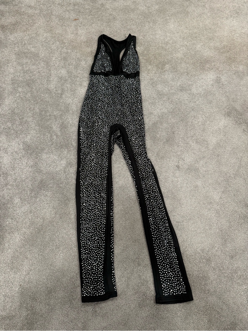 Black Embellished Sleeveless Jumpsuit